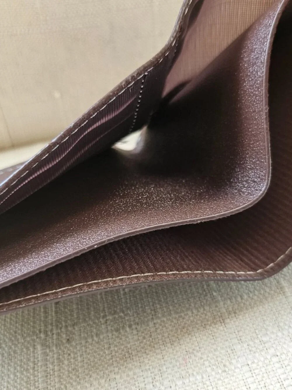 Men Wallet Brown Rubber Faux Leather Bifold Card Holder Waterproof Billfold